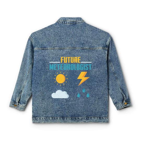 Future Meteorologist Meteorology Storm Weatherman Classic Women's Denim Jackets