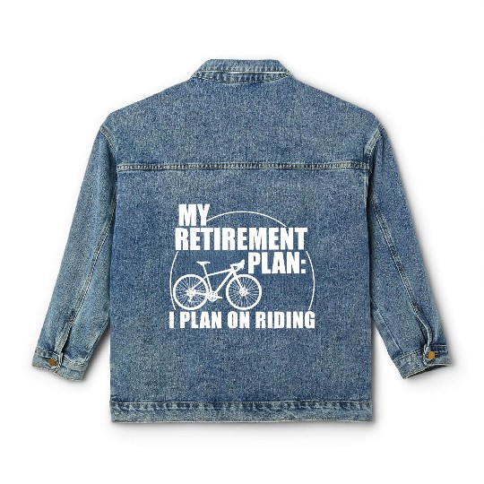 Retirement Cycling Retired Biker Retired Cycling Classic Women's Denim Jackets