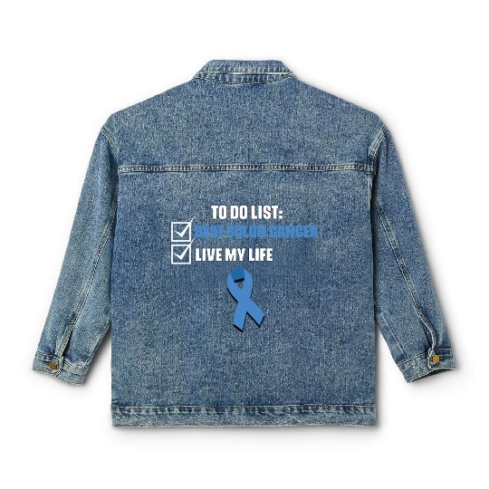 Beat Colon Cancer Awareness Colon Cancer Survivor Classic Women's Denim Jackets