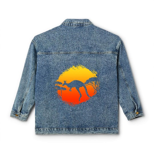 Kangaroo Australia Animal Aussie Nature Australian Classic Women's Denim Jackets