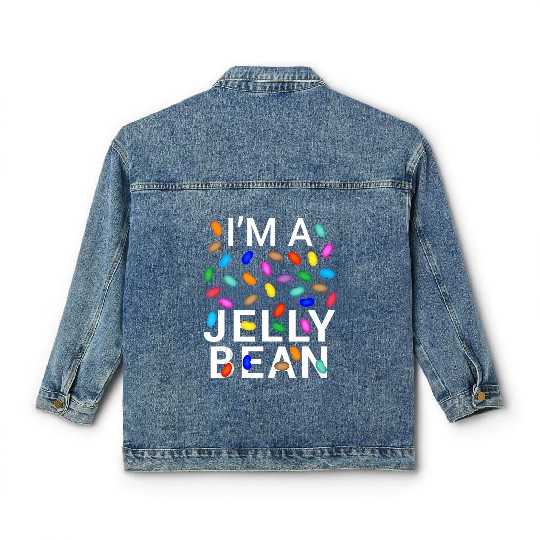 pretend im jelly bean halloween candy costume Classic Women's Denim Jackets