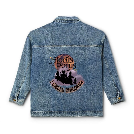Hocus Pocus Sticker, I Smell Children Sticker Classic Women's Denim Jackets