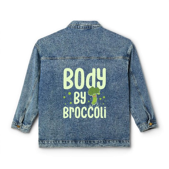 Body By Broccoli Vegetarian Veggies Vegan Classic Women's Denim Jackets