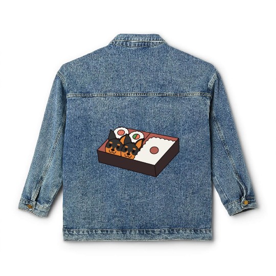 Sushi Bento Box Doberman Classic Women's Denim Jackets