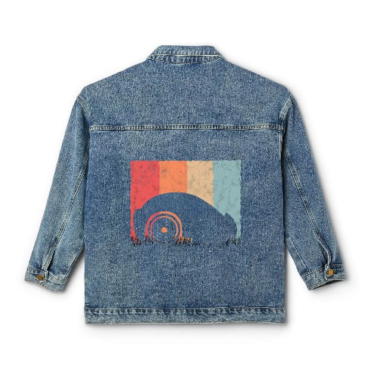 Mähroboter Retro Lawn Robot Vintage Classic Women's Denim Jackets