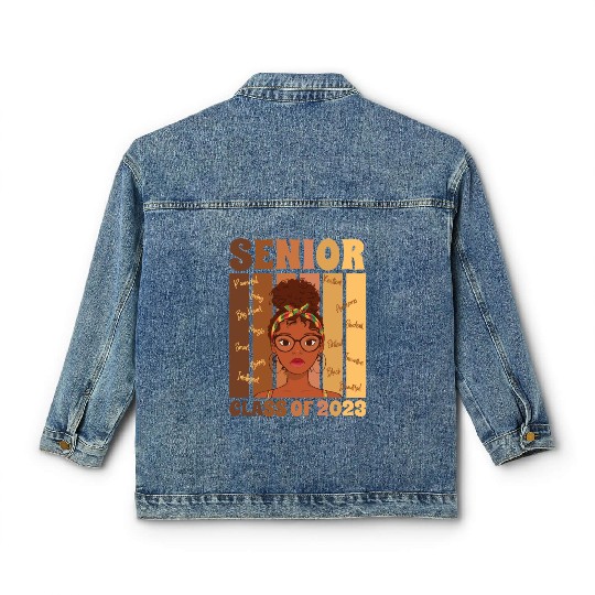 Senior Class Of 2023 Back To School Graduation Classic Women's Denim Jackets