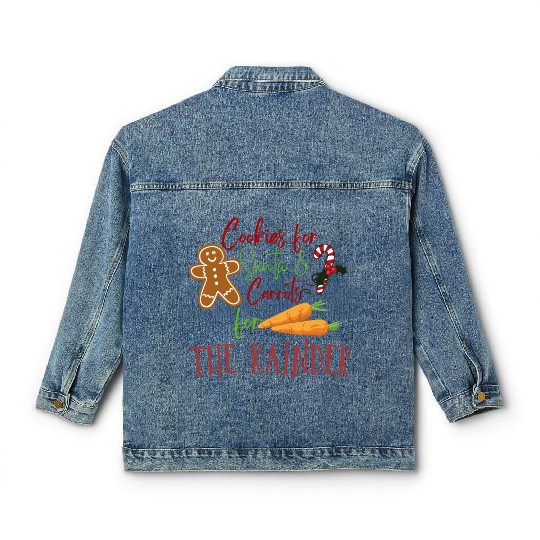 Christmas Cookie Graphic Classic Women's Denim Jackets