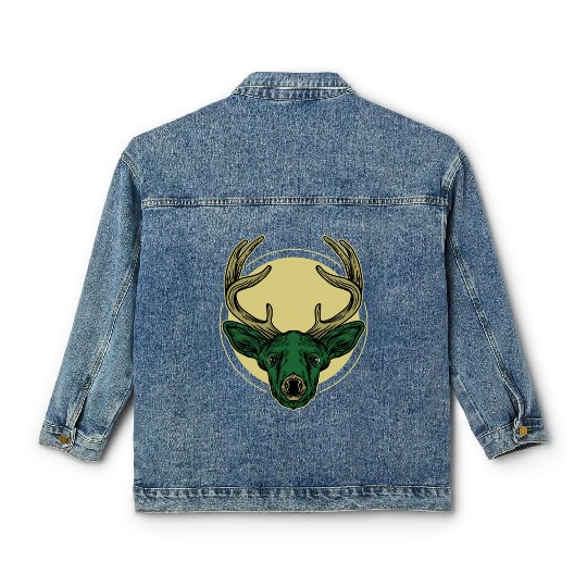 Reh Tier Deer Reindeer Gift Sweden Classic Women's Denim Jackets