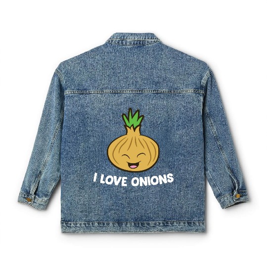 Onion - I love onions Classic Women's Denim Jackets