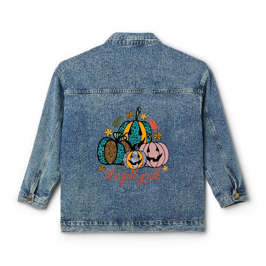 It s Fall Y all Sublimation 01 Classic Women's Denim Jackets