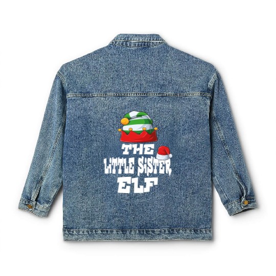 Gamer Elf Family Matching Christmas Group Pajama Classic Women's Denim Jackets
