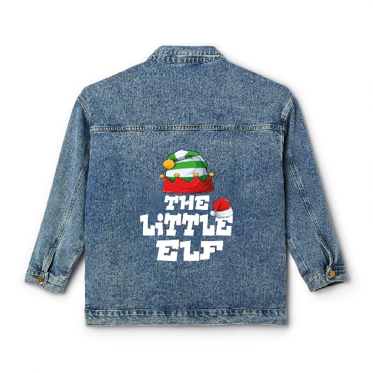 Gamer Elf Family Matching Christmas Group Pajama Classic Women's Denim Jackets