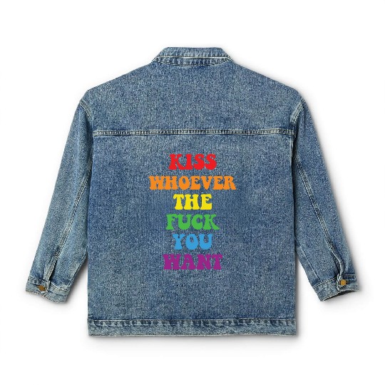LBGT Flag Gay Pride Human Vintage Rainbow Classic Women's Denim Jackets