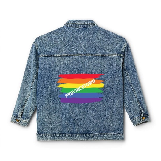 LBGT Flag Gay Pride Human Vintage Rainbow Classic Women's Denim Jackets