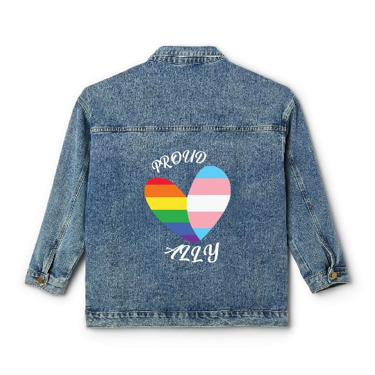 LBGT Flag Gay Pride Human Vintage Rainbow Classic Women's Denim Jackets