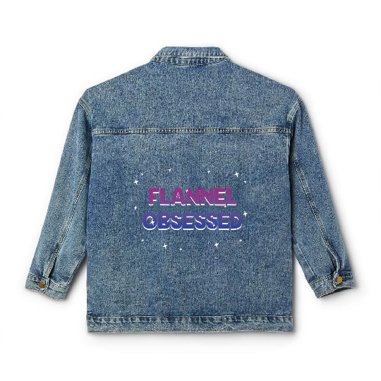 Flannel Obsessed Bisexual LGBTQ Bi Pride Outfit Classic Women's Denim Jackets