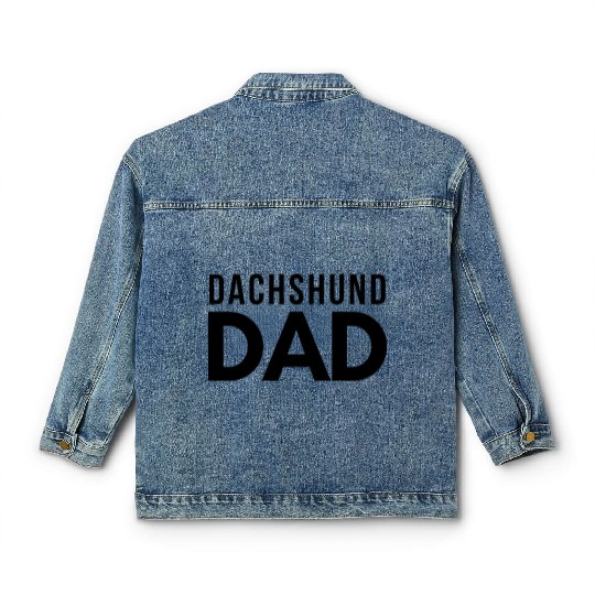 Dachshund Dad Classic Women's Denim Jackets