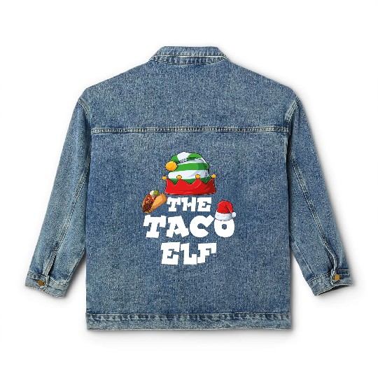 Gamer Elf Family Matching Christmas Group Pajama Classic Women's Denim Jackets