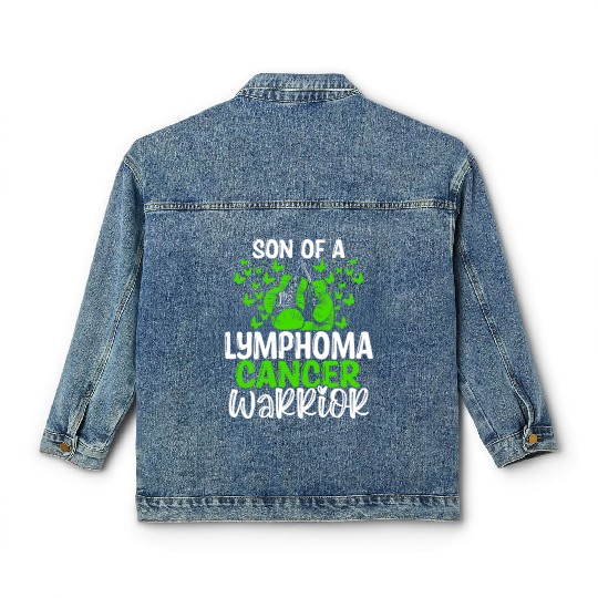 Lymphoma Cancer Awareness Month Ribbon Son Classic Women's Denim Jackets