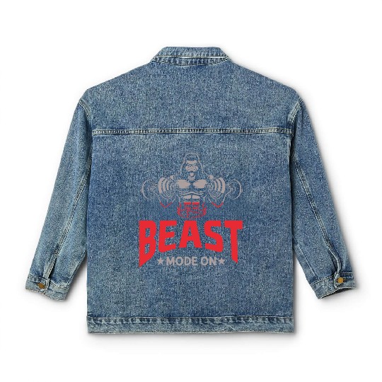 Gorilla Bodybuilding Beast Gym Motivation Classic Women's Denim Jackets