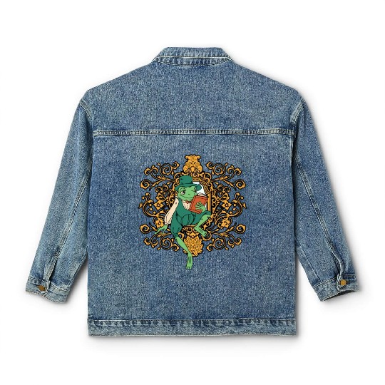 Classy Royalty Prince Toad Frog Amphibian Classic Women's Denim Jackets