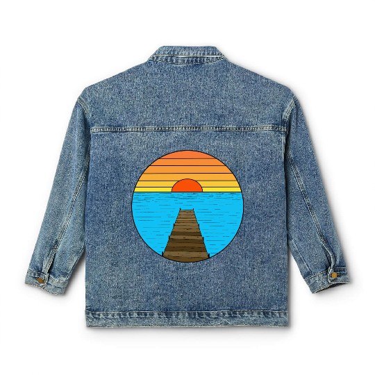 Footbridge sunrise Classic Women's Denim Jackets