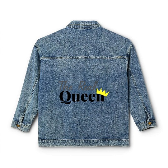 Queen Crown woman mom mother wife Classic Women's Denim Jackets