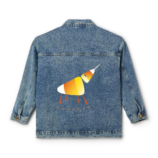 UNICORN Funny Candy Corn Halloween Classic Women's Denim Jackets