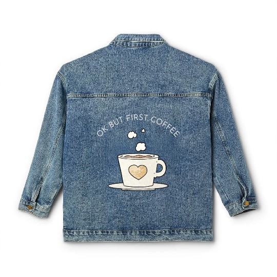 Okay, but first coffee Classic Women's Denim Jackets