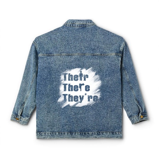 Their There They're English Teacher Grammar Classic Women's Denim Jackets