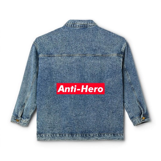 Anti-Hero red boxx Text Gift Music Fan Lover Classic Women's Denim Jackets