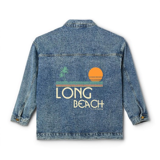 Vintage Long Beach California Classic Women's Denim Jackets