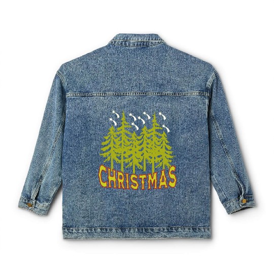 Happy Hallothanksmas Funny Christmas, Classic Classic Women's Denim Jackets