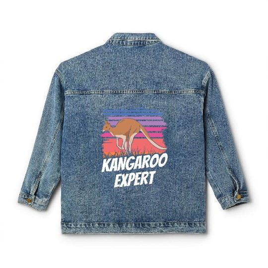 Kangaroo Expert Australia Lover Kangaroos Animal Classic Women's Denim Jackets