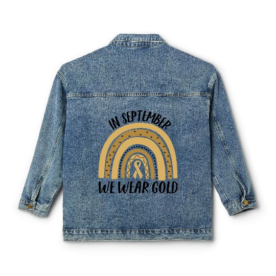 Childhood Cancer Awareness In September We Wear Go Classic Women's Denim Jackets