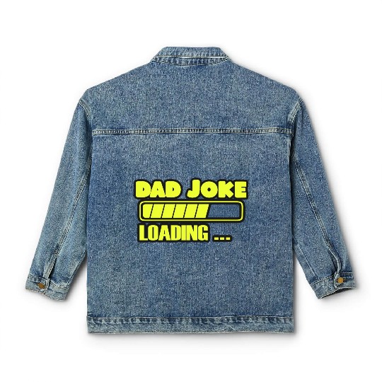 Funny Dad Jokes Cool Vector Design Classic Women's Denim Jackets