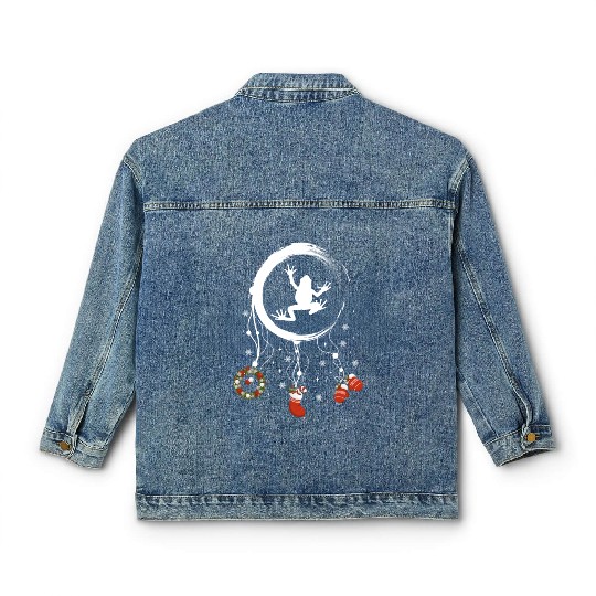 Winter dreamcatcher Christmas Frog Classic Women's Denim Jackets
