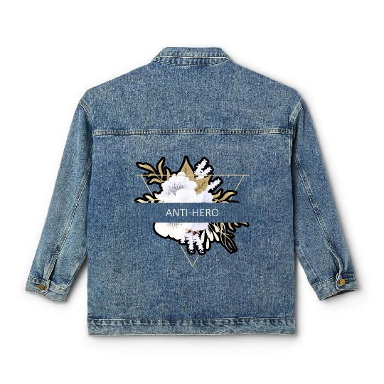Anti-Hero Flower Text Gift Music Fan Lover Classic Women's Denim Jackets