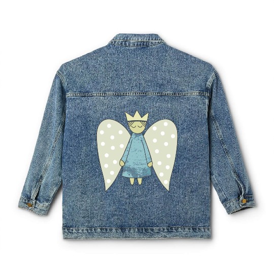 The Flight of the Christmas Angel Classic Women's Denim Jackets