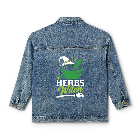 Herbs Witch Herbalism Gardening Herb Herbalist Classic Women's Denim Jackets