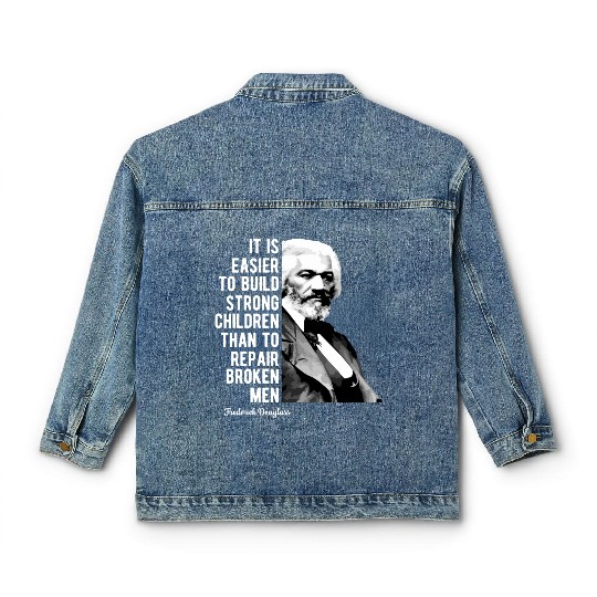 Frederick Douglass Quote For Black History Month Classic Women's Denim Jackets