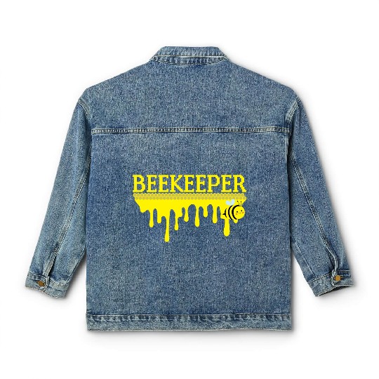 Bee Keeper Beekeeper, Funny Bee Hive Honey Lover Classic Women's Denim Jackets