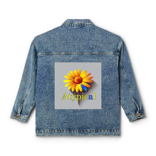 Colorful flower, atypical or neurodivergent Classic Women's Denim Jackets