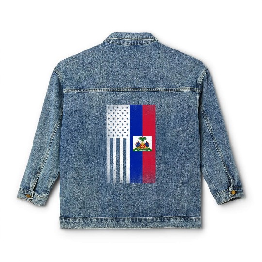Haiti Design for proud Haitian Americans Classic Women's Denim Jackets