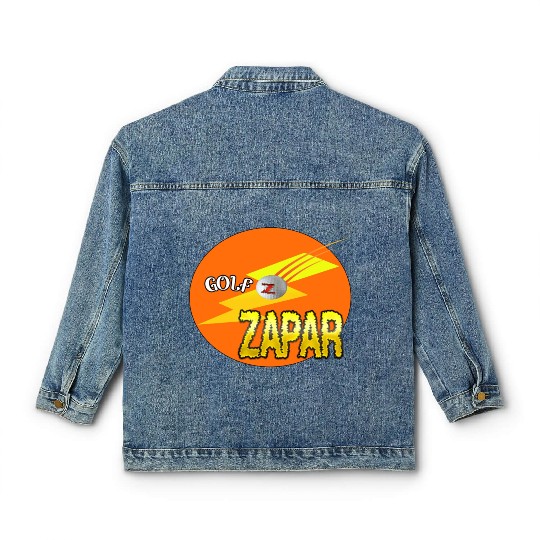 Zapar Orange and Yellow Golf Logo Classic Women's Denim Jackets