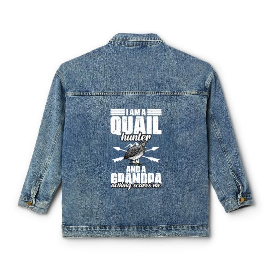 Funny Quail Hunting Hobby For Bobwhite Quail Classic Women's Denim Jackets