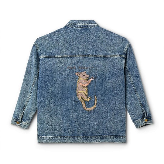 Funny Opossum, Opossum Not Now Classic Women's Denim Jackets