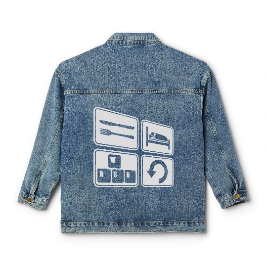 computer gaming daily repeat Classic Women's Denim Jackets