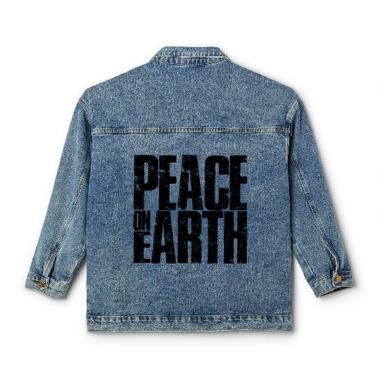 Peace on Earth - planet Classic Women's Denim Jackets