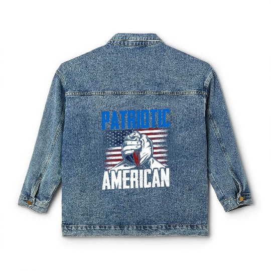 Patriotic American US Patriot USA Classic Women's Denim Jackets